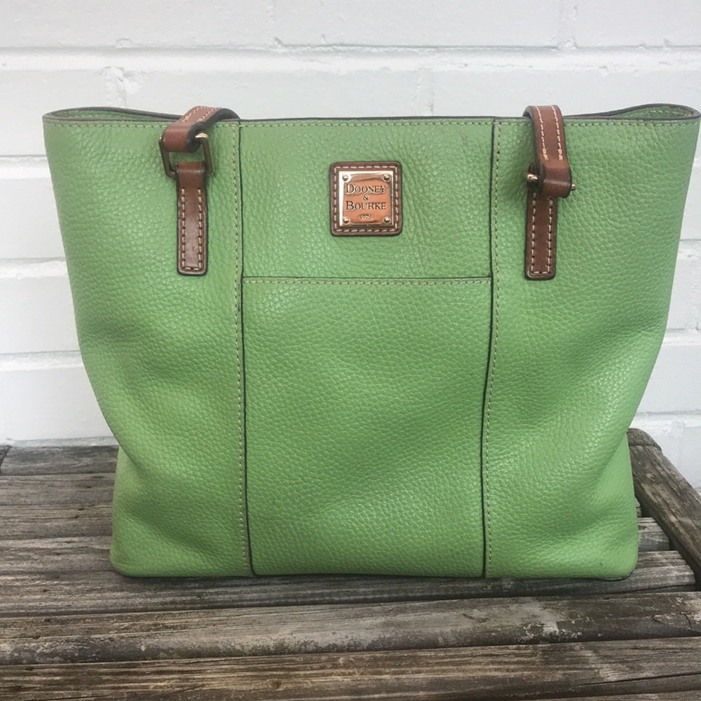 Dooney and Burke green brown purse